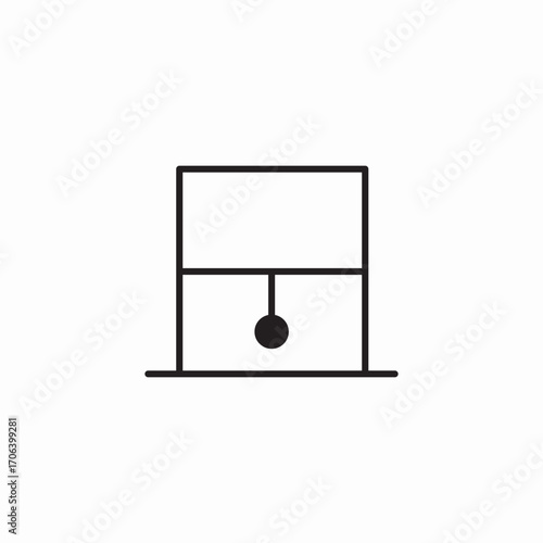 blinds with pulldown icon sign vector