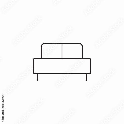 simple two seater sofa icon sign vector