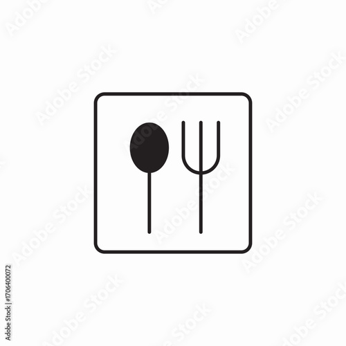 spoon and fork utensils icon sign vector