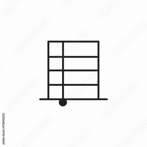 window with weight icon sign vector