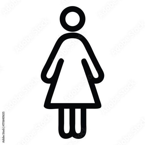 Blue vector silhouette of male and female gender symbols for a restroom sign