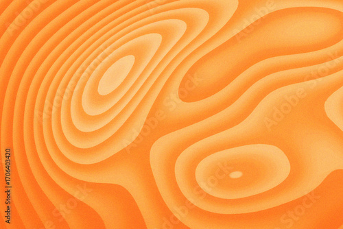 Illustration of orange abstract wavy texture with wood grain effect
