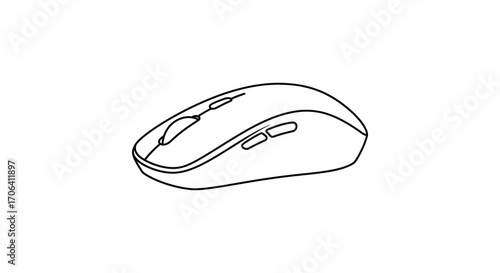 simple line drawing of a computer mouse