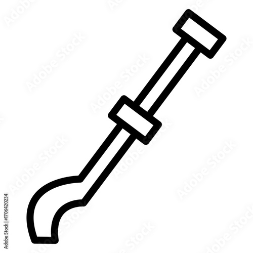 CrowbarVector Line Icon Design