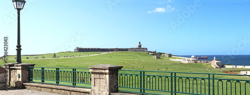 Castillo San Felipe del Morro, El Morro in San Juan, Puerto Rico. Centuries-old fortress with stunning views of the Atlantic Ocean