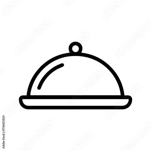 Elegant food service bellhop tray, perfect for restaurant menus and catering promotions, culinary events, simple and classic, minimalist design for chefs