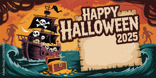 Happy Halloween 2025 Pirate Ship