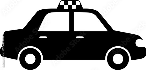 Taxi cab car vector icon
