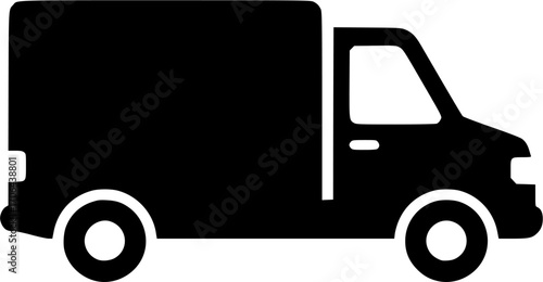 Van transport delivery transporter vector icon

