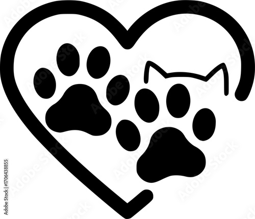 Different animal paw print vector illustrations
