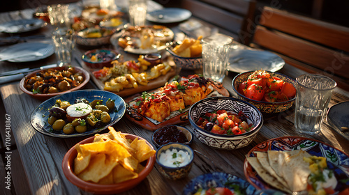  A table filled with a variety of Mexican Tapas for a group of friends (3)