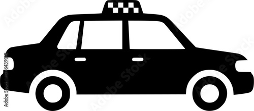 Taxi cab car vector icon
