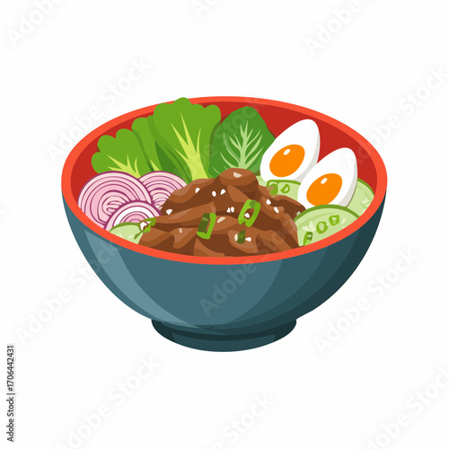 Bowl mit Rindfleisch