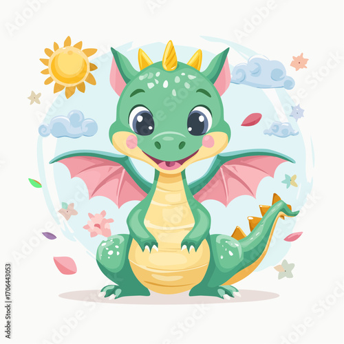 Niedlicher kleiner Drache