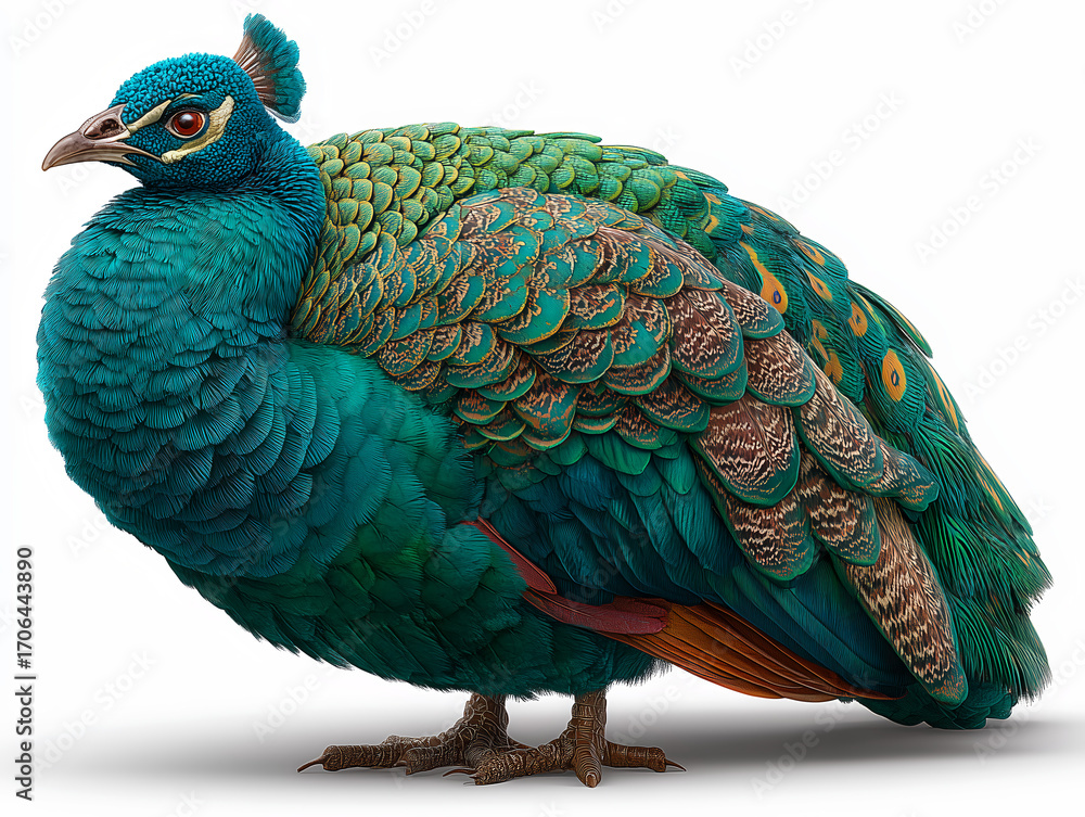 Obraz premium peacock isolated on white