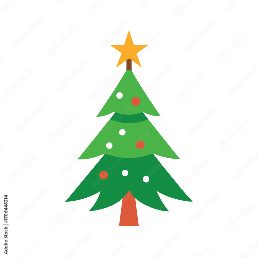 Obraz premium christmas tree vector illustration