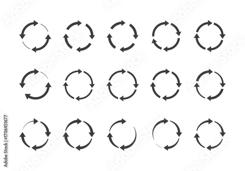 Circular Arrows A Versatile Collection of Rotation and Cycle Symbols for Design