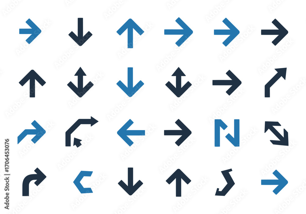 Diverse Set of Arrows Navigation & Directional Vector Graphics Diverse Set of Arrows Navigation & Directional Vector Graphics