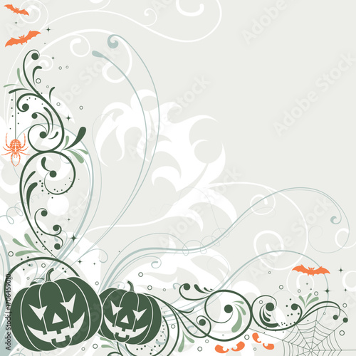 Floral Halloween background