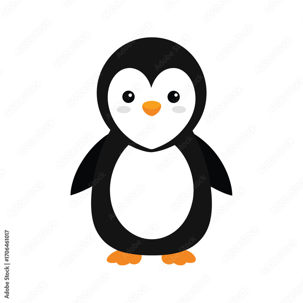 Obraz premium cute penguin costume on white background.