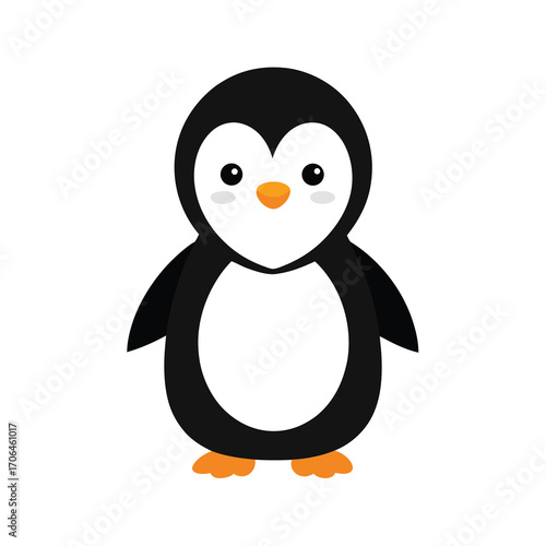 cute penguin costume on white background.