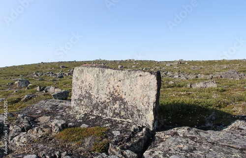 Flat rock in the Barren land
