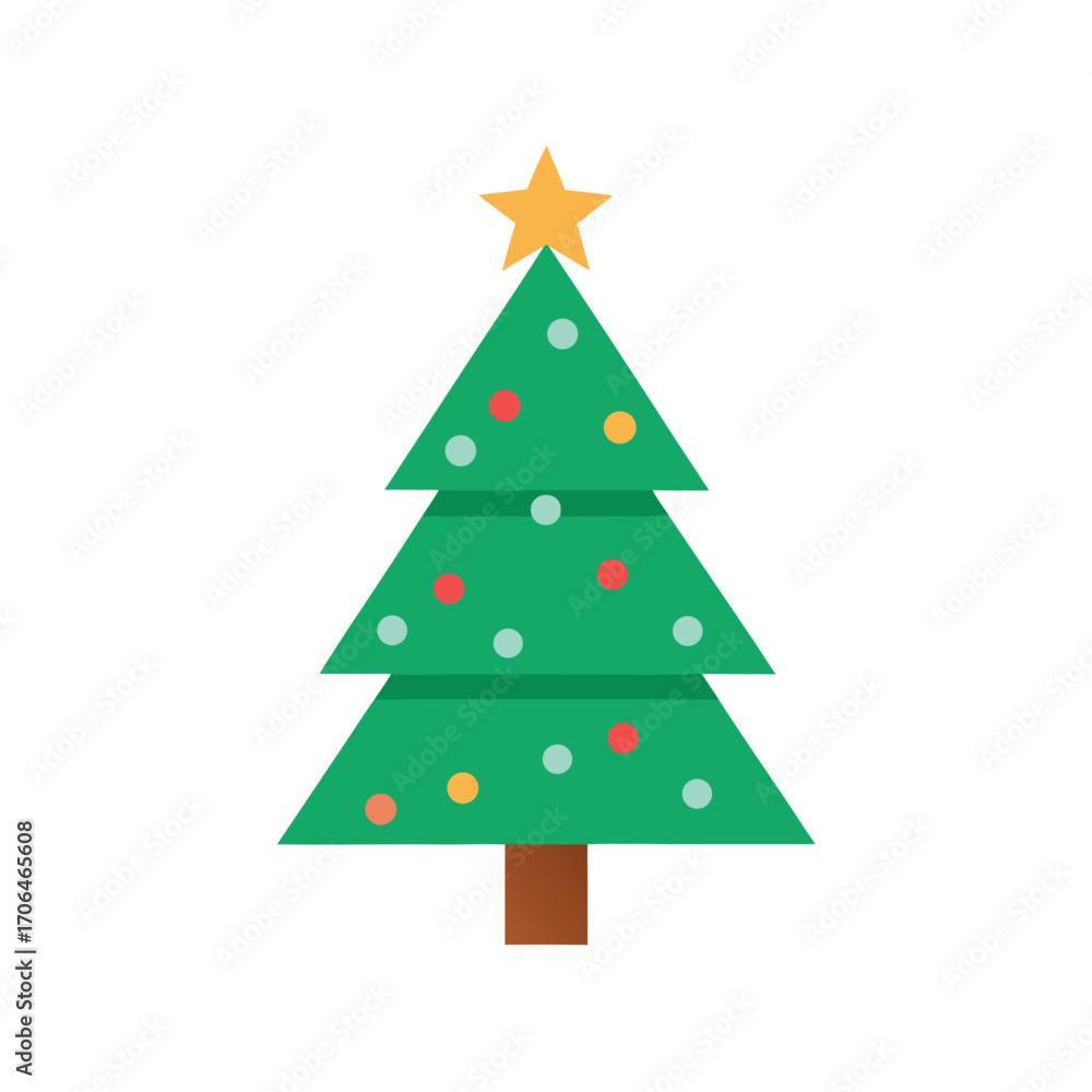 Obraz premium glowing christmas tree on white background