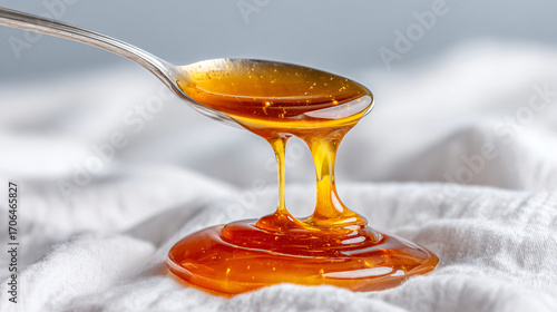 Cough Syrup Dose in Spoon on Bright Background — Healthcare Advertising Banner