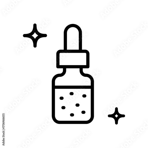 Baby oil outline icon. Skin care outline sign for web and app. Simple symbol for web design isolated on white background.