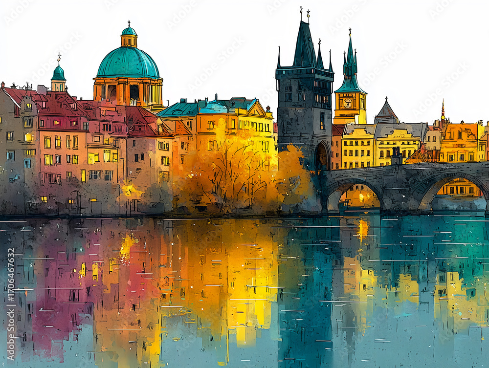 Obraz premium charles bridge prague