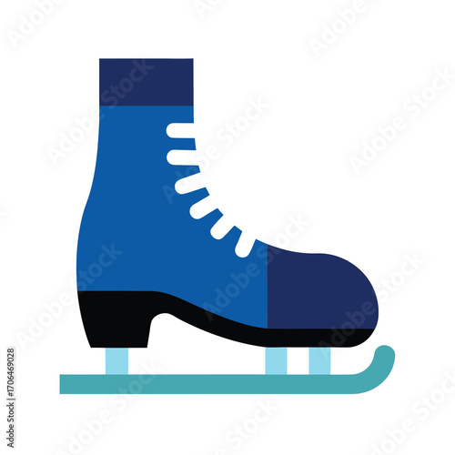  ice skating boot clipart on white background