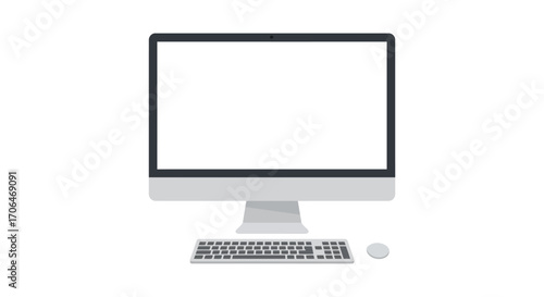 a sleek modern desktop computer setup with keyboard mouse