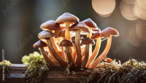 mushrooms on a table