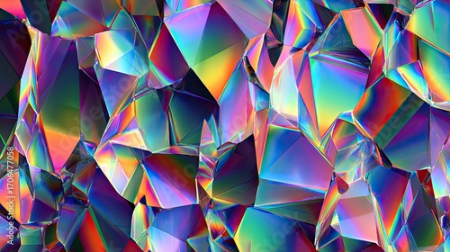 Holographic Prism Fracture Pattern