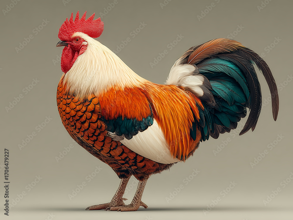 Fototapeta premium rooster and cock