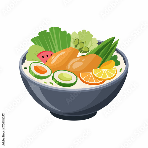 Asiatische Bowl mit Hühnchen