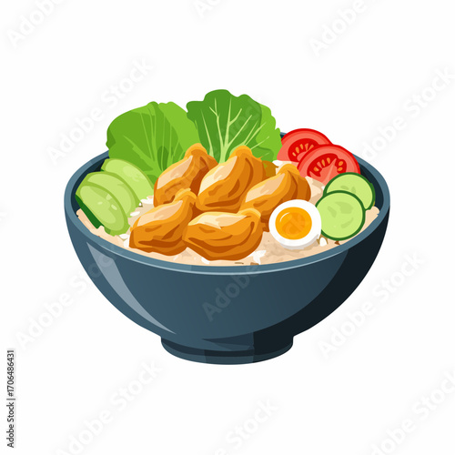 Asiatische Bowl mit Hühnchen