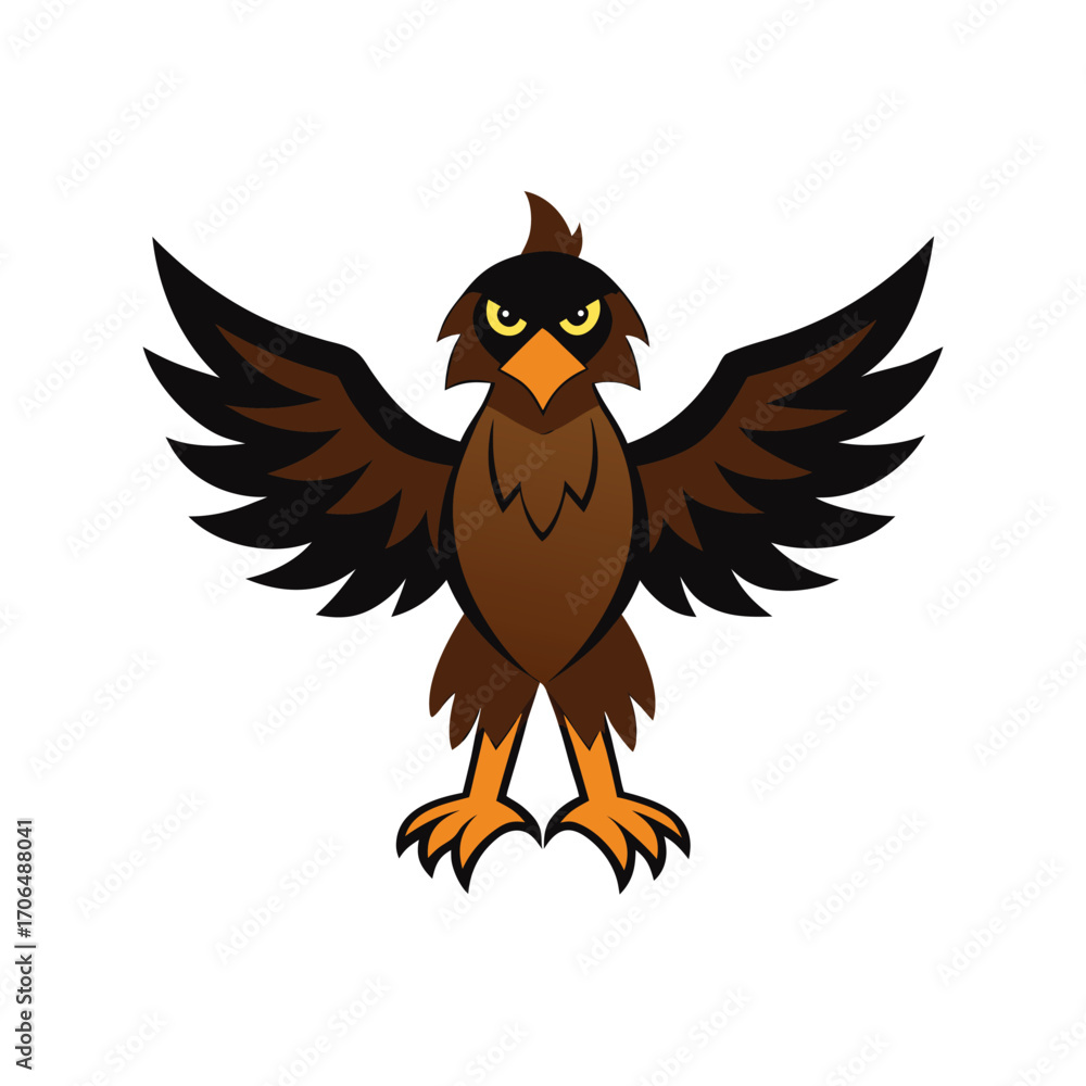 Obraz premium vector eagle mascot spread the wings 