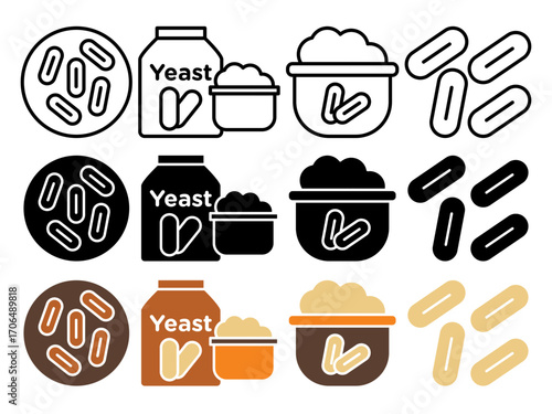 Yeast icon set