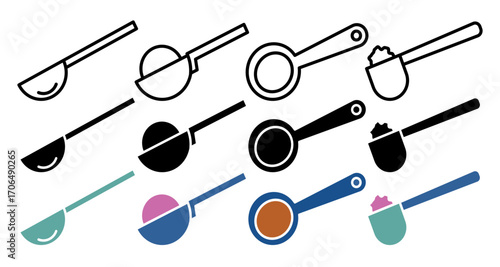 Scoop icon set