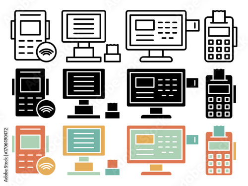 POS system icon set
