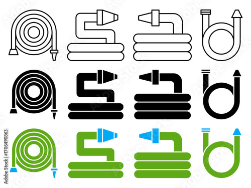 Hose icon set