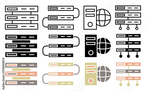 Hosting icon set
