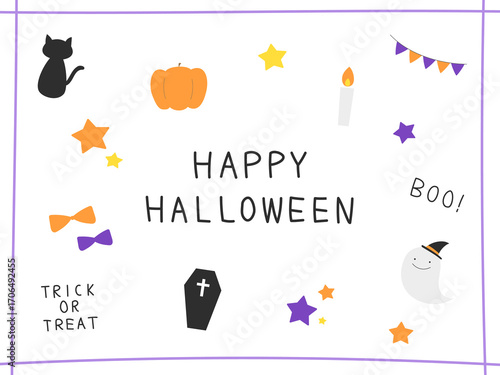 かわいい手描きハロウィン素材集3 / Cute Hand-drawn Halloween Vector Elements