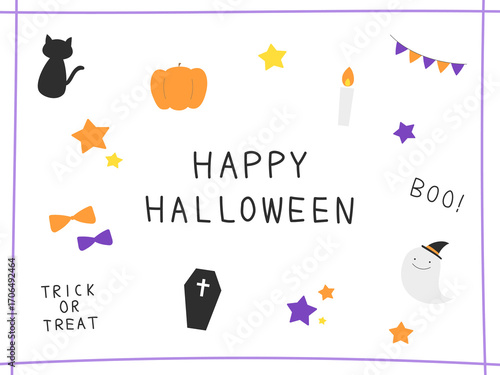 かわいい手描きハロウィン素材集3 / Cute Hand-drawn Halloween Vector Elements