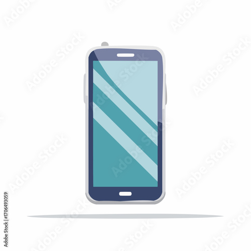 Minimalistisches Vektor-Icon eines modernen Smartphones mit großem Display