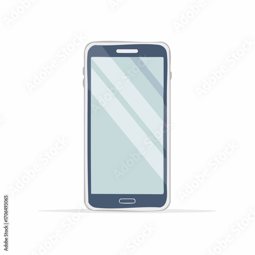 Minimalistisches Vektor-Icon eines modernen Smartphones mit großem Display