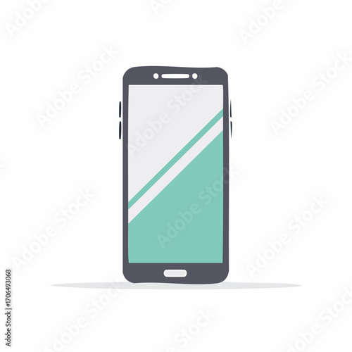 Minimalistisches Vektor-Icon eines modernen Smartphones mit großem Display