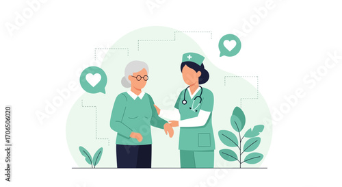 Elderly Care Compassion: A Nurse's Gentle Touch, Guiding Elderly Healthcare With Love