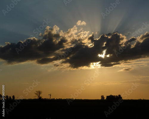 Beautiful sunsets in rural towns